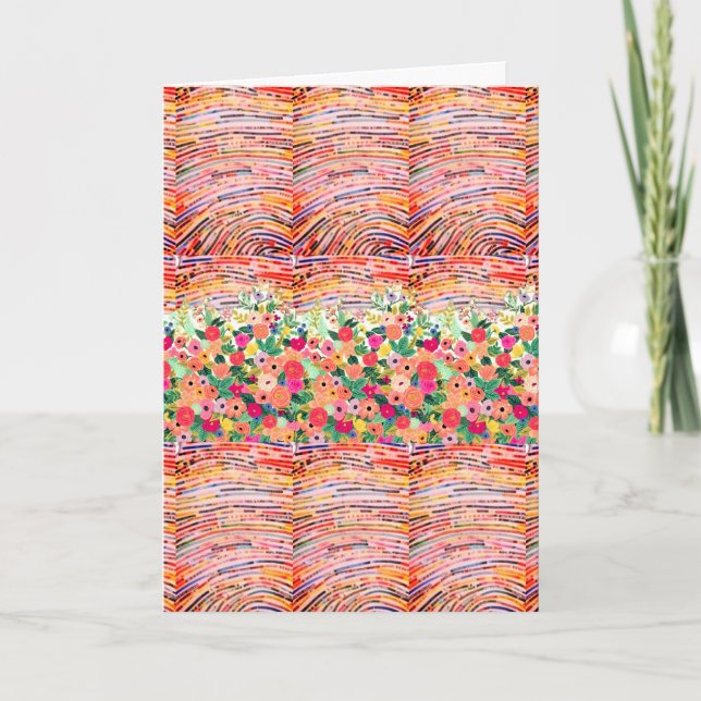 Happy Birthday Folded Greeting Card (Front)