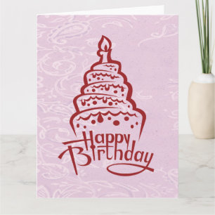 Happy Birthday Folded Greeting Card