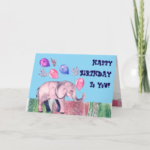 Happy Birthday Folded Greeting Card
