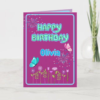 Happy Birthday Folded Greeting Card