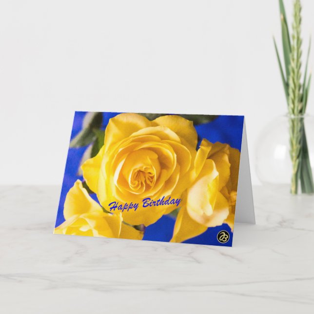 Happy Birthday Folding Card (Front)