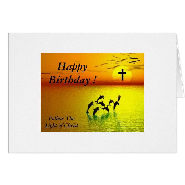 Happy Birthday...Follow TheLight of Christ (Front Horizontal)