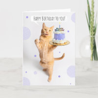 Happy Birthday For Anyone Cute Orange Tabby Cat
