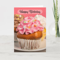 Happy Birthday For Anyone Delightful Cupcake Photo