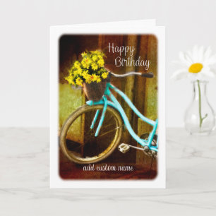 Happy Birthday for friend pretty pink flower art Card