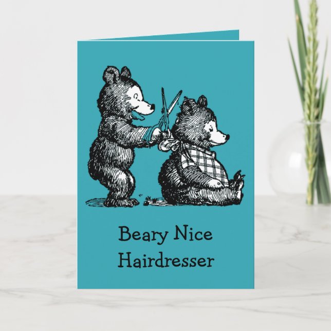 Happy Birthday for Hairdresser Thank You Card (Front)