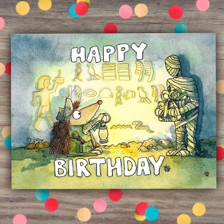 Happy Birthday for History nerds by Nicole Janes Holiday Postcard