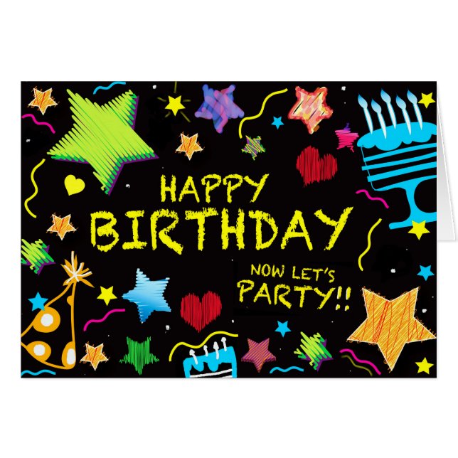 Happy Birthday For Kids Young Adult Teens Adults (Front Horizontal)