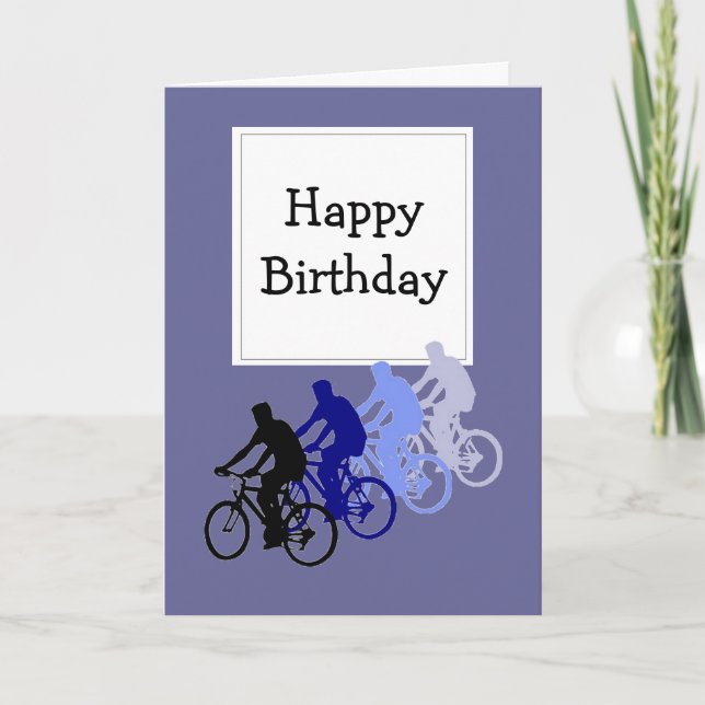 Happy Birthday for Over the Hill  Bike, Cycle Fans Card (Front)
