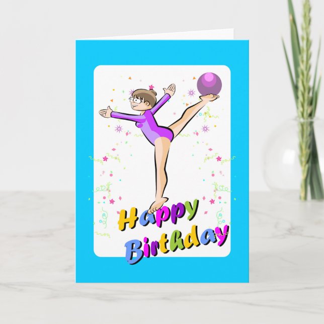 Happy birthday for the beautiful team gymnast card (Front)