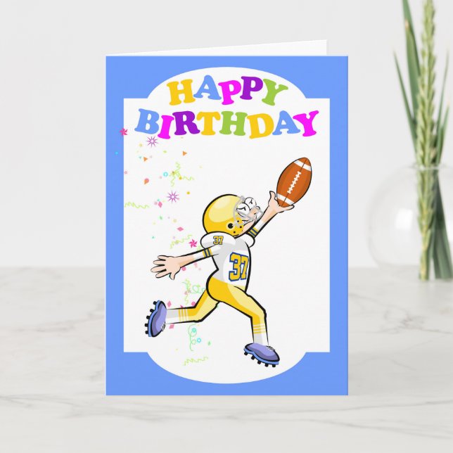 Happy birthday for the best American football play Card (Front)