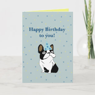 Happy birthday French Bulldog Card