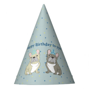 Happy birthday French, bulldog Party Hat