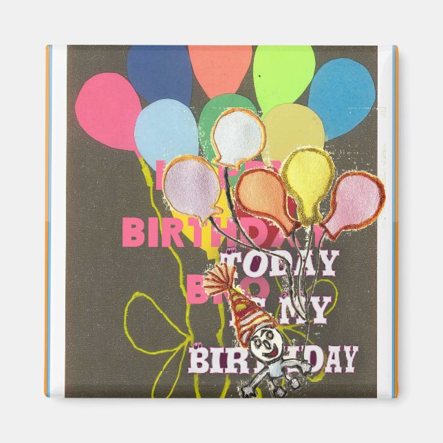 Happy Birthday Fridge Magnets (Front)