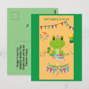 Happy Birthday Frog Banners Balloon Firework card