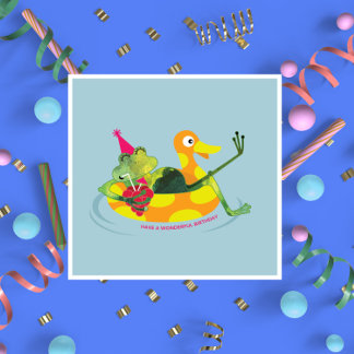 Happy Birthday - Frog Card