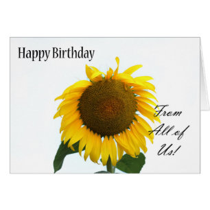 Happy birthday from all of us - sunflower