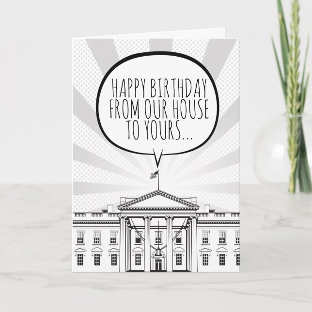 Happy Birthday from Biden Harris White House Card (Front)