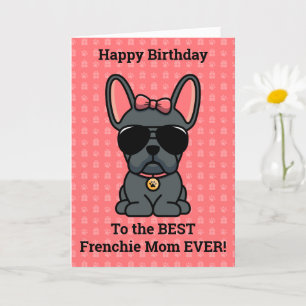 Happy Birthday from Dog Blue French Bulldog Card
