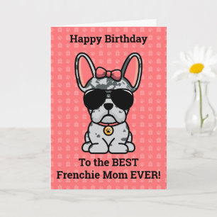 Happy Birthday from Dog Blue Merle French Bulldog Card