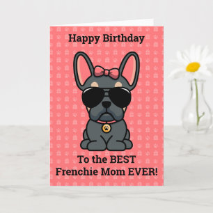 Happy Birthday from Dog Blue Tan French Bulldog Card