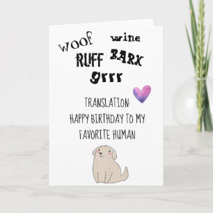 Happy Birthday From Dog Cute Funny Card