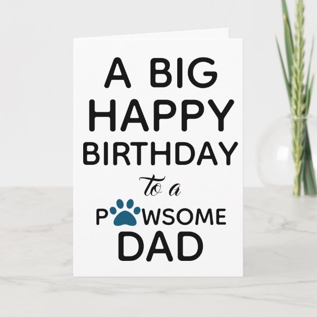 Happy Birthday from Dog - Funny Dog Dad Card (Front)