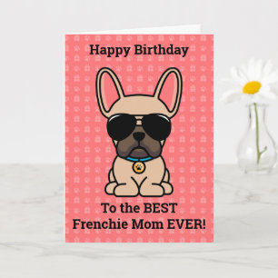 Happy Birthday from Dog Light Fawn French Bulldog Card