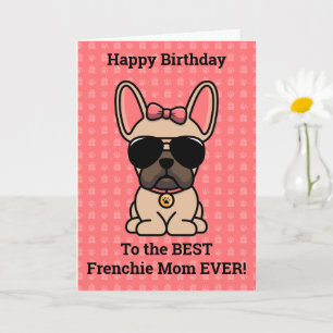 Happy Birthday from Dog Light Fawn French Bulldog Card