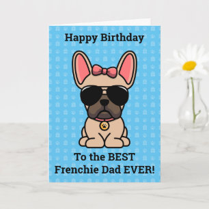 Happy Birthday from Dog Light Fawn French Bulldog Card