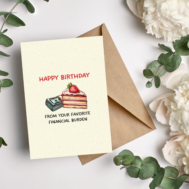 Happy Birthday From Favourite Financial Burden Car Holiday Card (Creator Uploaded)