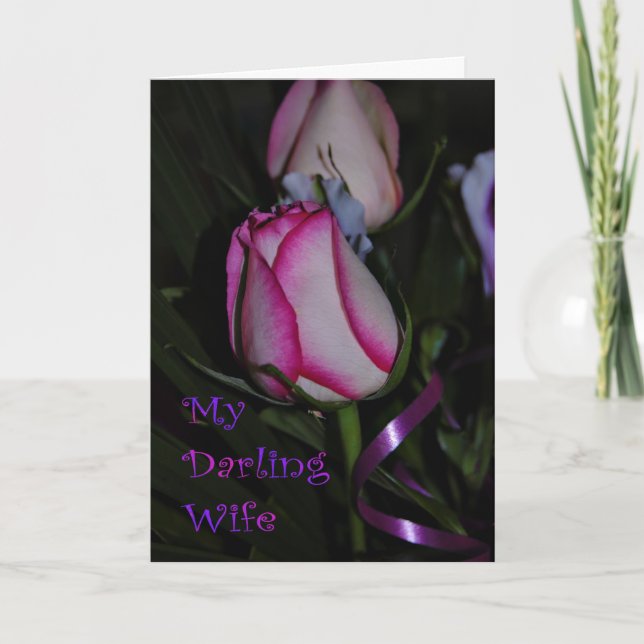 Happy Birthday from husband to wife Birthday wish Card (Front)