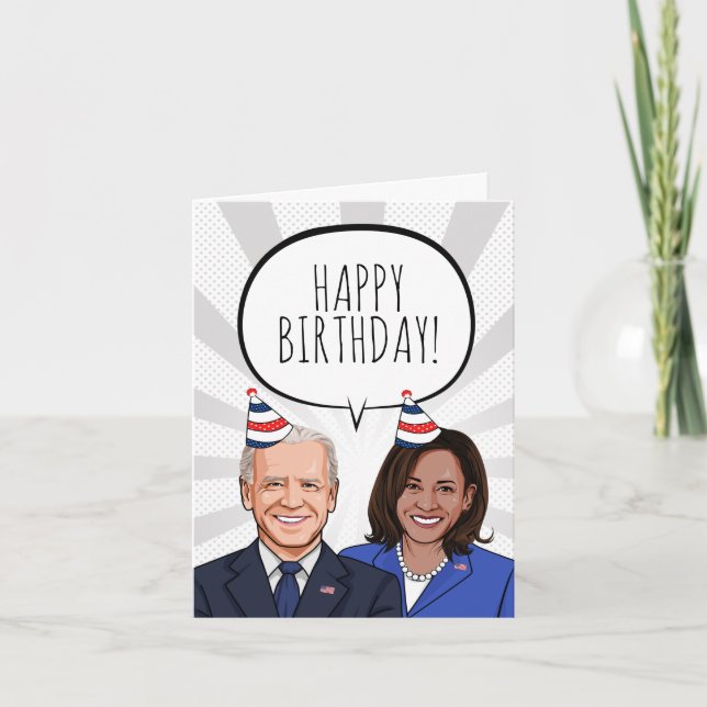Happy Birthday from Joe & Kamala Card (Front)