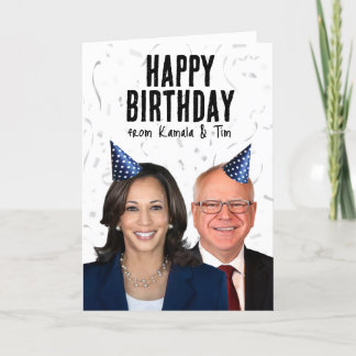 Happy Birthday from Kamala and Tim Card