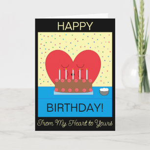 Happy Birthday, From My Heart to Yours:  Yellow Card