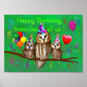 Happy Birthday from Owl of us! Poster