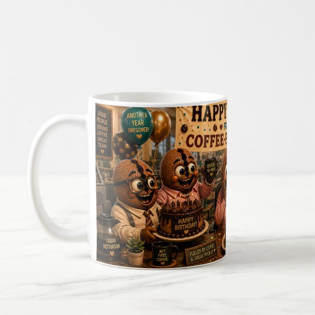 Happy Birthday from Team (option 2) Coffee Mug (Left)
