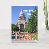 Happy Birthday from Texas-Austin State Capitol