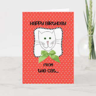 Happy Birthday from the Cat Card