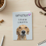 Happy Birthday From The Dog Funny Humour Card<br><div class="desc">This design was created though digital art. It may be personalised in the area provide or customising by choosing the click to customise further option and changing the name, initials or words. You may also change the text colour and style or delete the text for an image only design. Contact...</div>