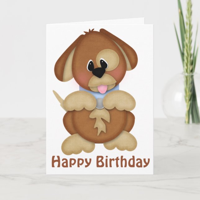 Happy Birthday from the Dog Greeting Card (Front)