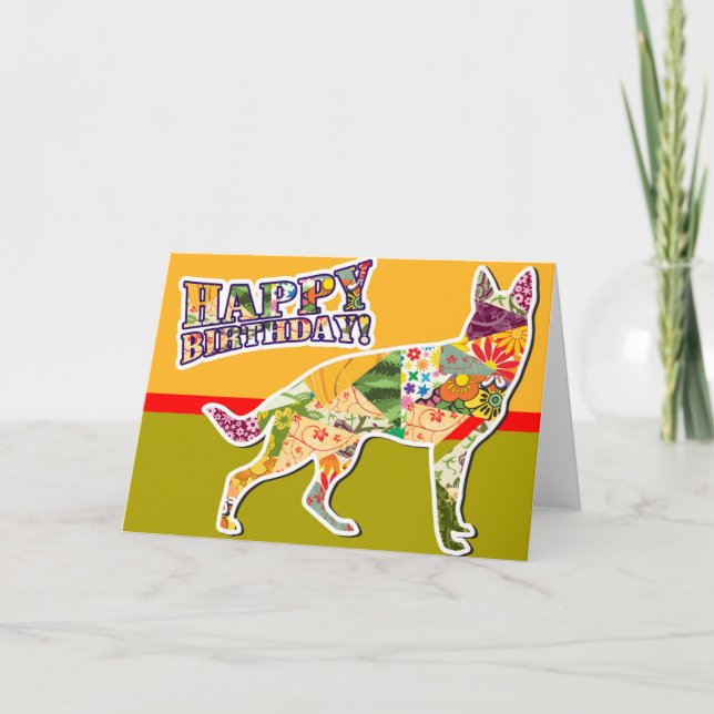 Happy Birthday from the German Shepherd Dog Card (Front)