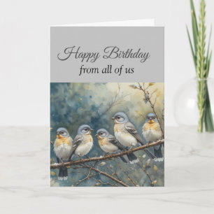 Happy Birthday From the Group Online Cute Birds Card