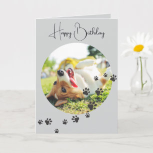Happy Birthday from Your Furry Friend 2 Photos   Card