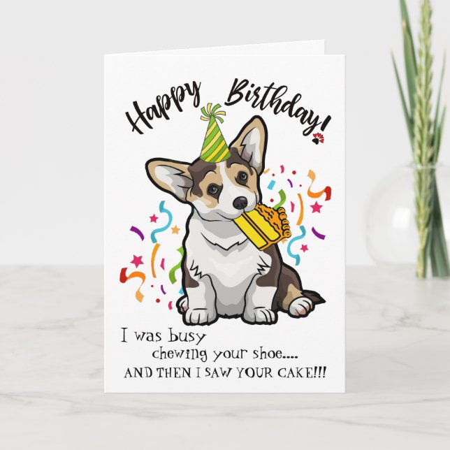 Happy Birthday from YourCorgi Dog Buddy Card (Front)