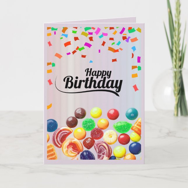 Happy Birthday Fruits Greeting Card (Front)