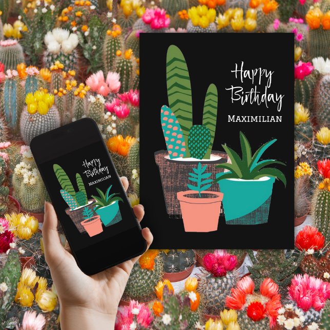 Happy Birthday Fun Cactus Plants Personalised Card (Birthday Depot
Happy Birthday Fun Cactus Plants Personalized Card)