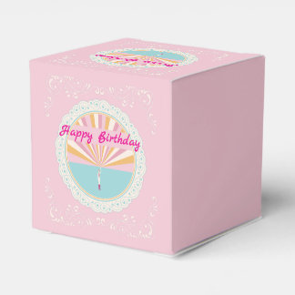 Happy Birthday Fun Party Box, Pink Rainbow Favour Box