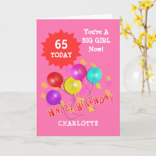 Happy Birthday Funny 65th  Milestone Personalised Card