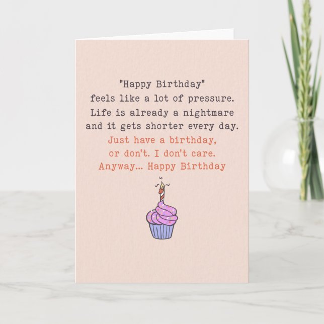 "Happy Birthday" - funny birthday card (Front)